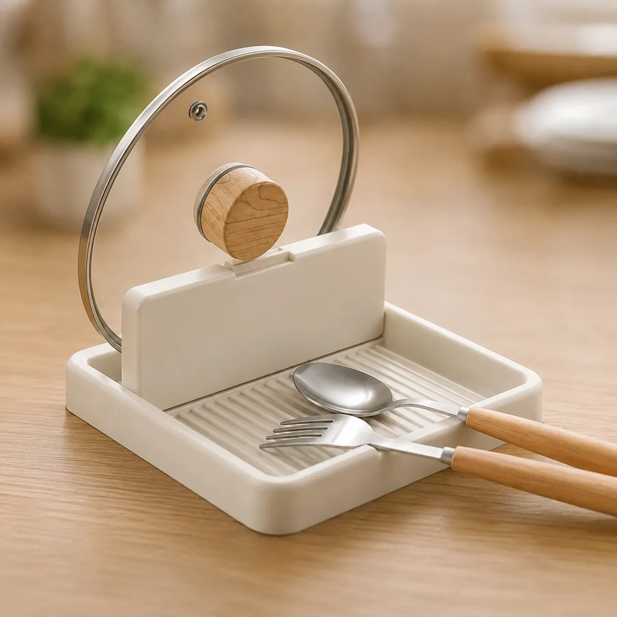 Descanso 5 em 1 para Tampas Talheres Utensílios